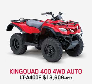 SUZUKI LTA400F King Quad 400 Auto $13,609 + GST
