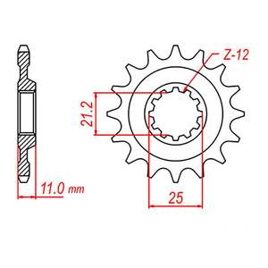 Clearance Stock: MTX 824 Steel Front Sprocket #520