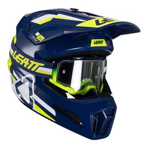 Clearance Stock: Leatt 2024 3.5 Helmet & Goggle Kit - Blue