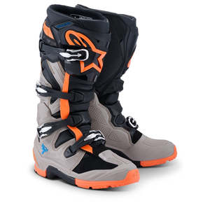 Alpinestars Tech-7 Enduro Boots Black/Warm Gray/Orange Fluoro