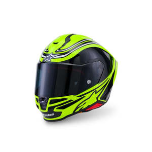 Alpinestars Supertech R7 Helmet Zeal - Yellow Fluoro/Black/White