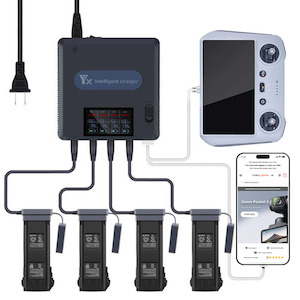 Mavic 3 Series Multi Charger with LCD Screen - Drone Depot - NZ Authorised DJI Retailer