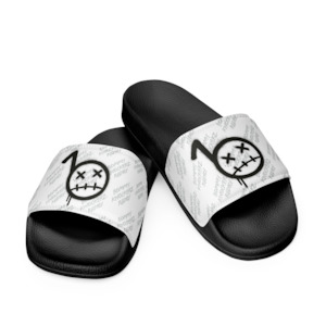 Bommyknockerz: BommyKnockerz - Women’s Slides - Bommy Print - (WHITE)