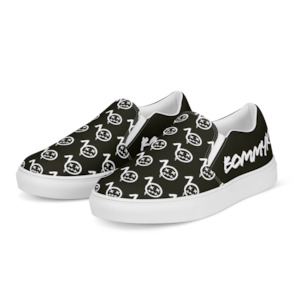 Bommyknockerz: BommyKnockerz - Men’s Slip-on Shoes - Bommy Print - (BLACK)