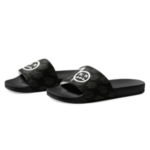 BommyKnockerz - Men’s Slides - Bommy Print - (ALL BLACK)