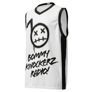 BommyKnockerz - Unisex Basketball Jersey - Bommy Print - (WHITE)