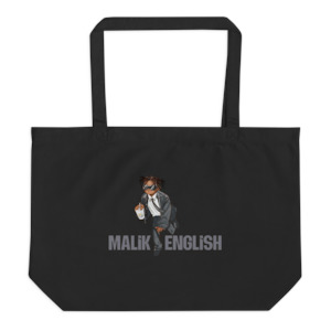 Malik English: Malik English - Large Tote (Black)