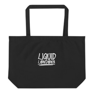 Liquid Lowdown - Large Black Tote Bag