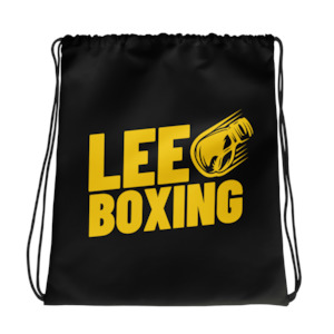 Lee Boxing: Lee Boxing - Black Drawstring Bag