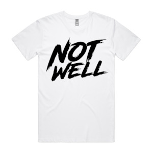 Not Well: NOT WELL - Men's White Tee Stacked