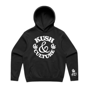 KUSH&CULTURE - Men's Black Hoodie - Front Logo