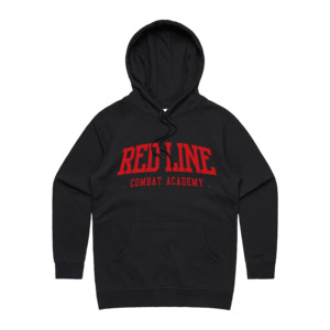 RLCA - Women's Black Hoodie - Red logo 2