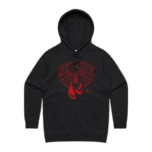 RLCA - Women's Black Hoodie - Red logo 1