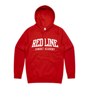 RLCA - Men's Red Hoodie - White logo 2