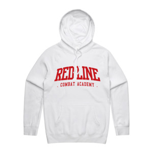 RLCA - Men's White Hoodie - Red logo 2