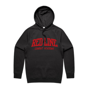 RLCA - Men's Black Hoodie - Red logo 2