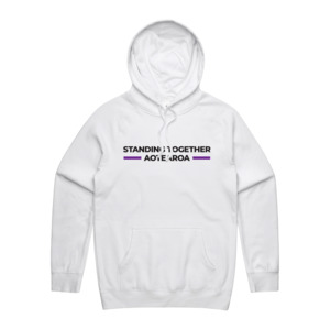 All: WITH YOU MEN’S WHITE HOODIE - STAND AOTEAROA