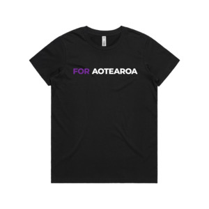 All: WITH YOU WOMEN’S BLACK TEE - FOR AOTEAROA