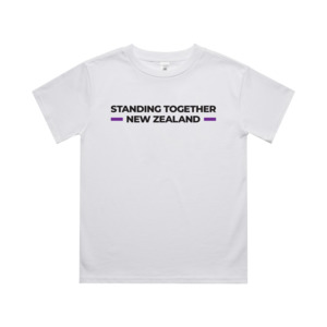 All: WITH YOU KIDS WHITE TEE - STAND NZ