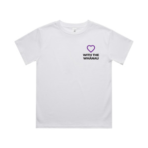 All: WITH YOU KIDS WHITE TEE - WITH WHĀNAU