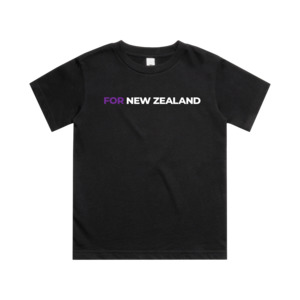 WITH YOU KIDS BLACK TEE - FOR NZ