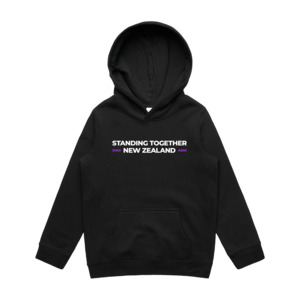 WITH YOU KIDS BLACK HOODIE - STAND NZ