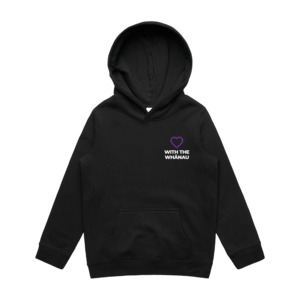 All: WITH YOU KIDS BLACK HOODIE - WITH WHĀNAU
