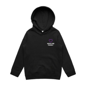All: WITH YOU KIDS BLACK HOODIE - WITH FAMILY