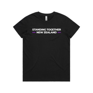 WITH YOU WOMEN’S BLACK TEE - STAND NZ