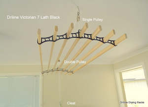 Victorian: The Dryline Victorian 7 Lath Clothes Drying Rack