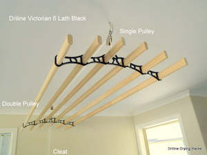 The Dryline Victorian 6 Lath Clothes Drying Rack