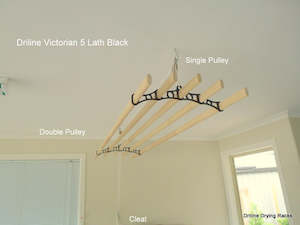The Dryline Victorian 5 Lath Clothes Drying Rack