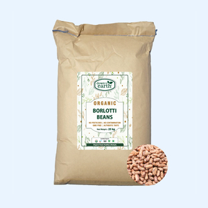 Beans & Pulses: Borlotti Beans Organic 25kg - DTE Foods