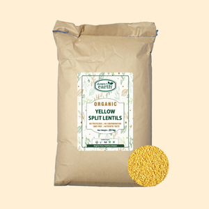 Yellow Split Lentils (Moong Dal) Organic 25kg - DTE Foods