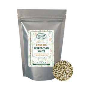 Bulk: Peppercorn White Organic 1kg - DTE Foods
