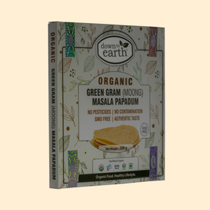 Green Gram Lentil Masala (Moong Masala) Papadum Organic 200g - DTE Foods