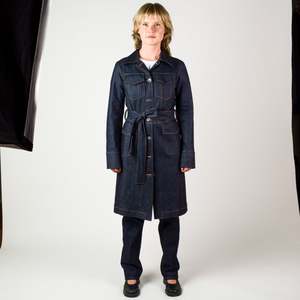 New Arrival: Womens Long Line Coat - Indigo