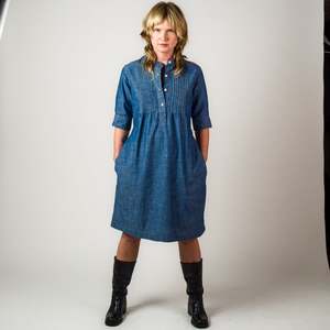 Womens Chambray Dress - Light Indigo