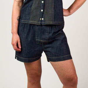 Chambray Boxer shorts - Dark Indigo