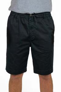 Mens Bottoms: Elasticated Waist Shorts - Peached brushed cotton