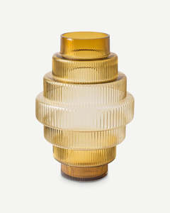 Vase Steps Amber Small