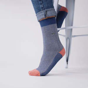 Socks: Cotton Socks Herringbone-Disko