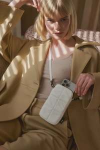 Luce Puffy Phone Pouch - White