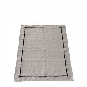 LinenTeatowel Black Edge