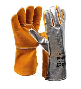 Gloves: Esko ‘Silverback’ Aluminized Leather Welding Glove Size- XL Duroweld