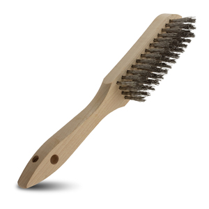 Tools: Wooden Handle Stainless Wire Brush Duroweld