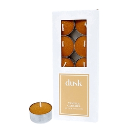 Vanilla Caramel Scented Tealight Candles (10 Pack) dusk