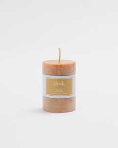 Vanilla Caramel Fragrant Pillar Candle dusk