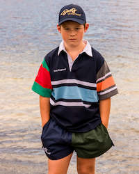 Pants: Children's Short - Navy and Bottle Green