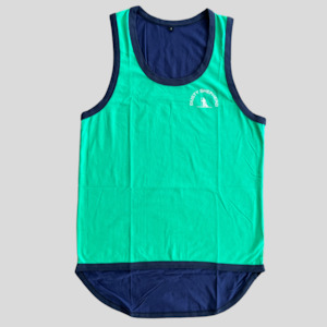 Shearer's Singlet - Green & Navy